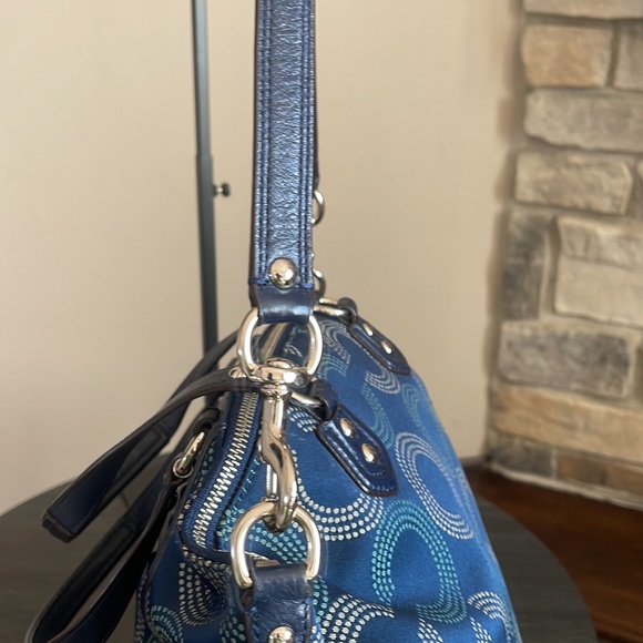 Coach Ashley Dotted OP ART North South Satchel Shoulder Bag - Picture 6 of 14